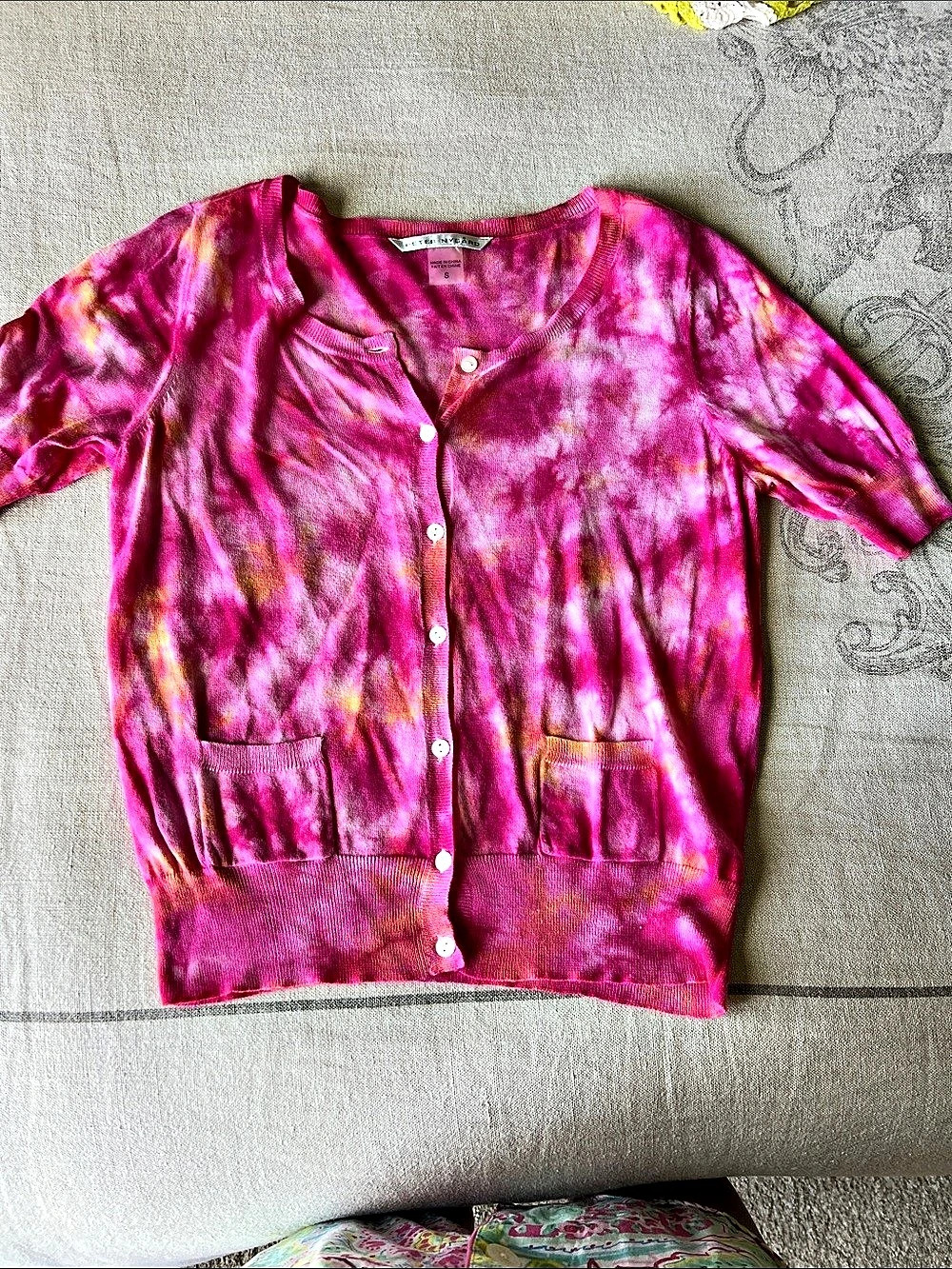 Peter Nygard Tie-Dye Cardigan Size Small